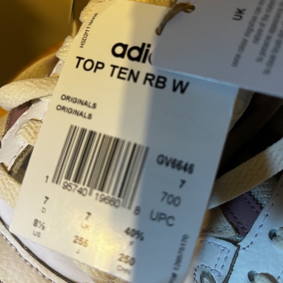 Adidas off white and lilac Top Ten RB casual sneakers from Finish Line NWT - Picture 6 of 12